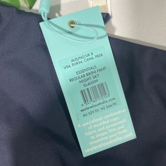 NWT Sea Level [ 4 US ] Essential Regular‎ Bikini Bottoms in Night Blue - Picture 10 of 12